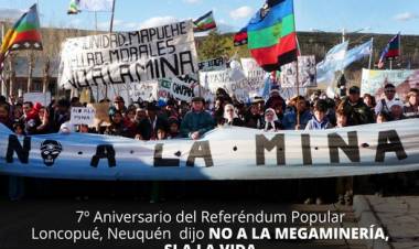 Aniversario del Referéndum en Loncopué, Neuquén. Hito en la lucha contra la megaminería.