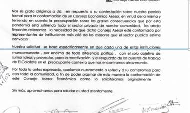 Pedido colectivo-  Entidades solicitan al municipio que Consejo  Asesor Económico sea integrado por instituciones