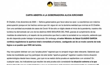 El Chaltén: Carta Abierta a la Gobernadora por reapertura del Turismo