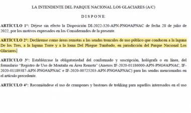 El Chaltén: Será obligatorio registrarse para recorrer senderos 