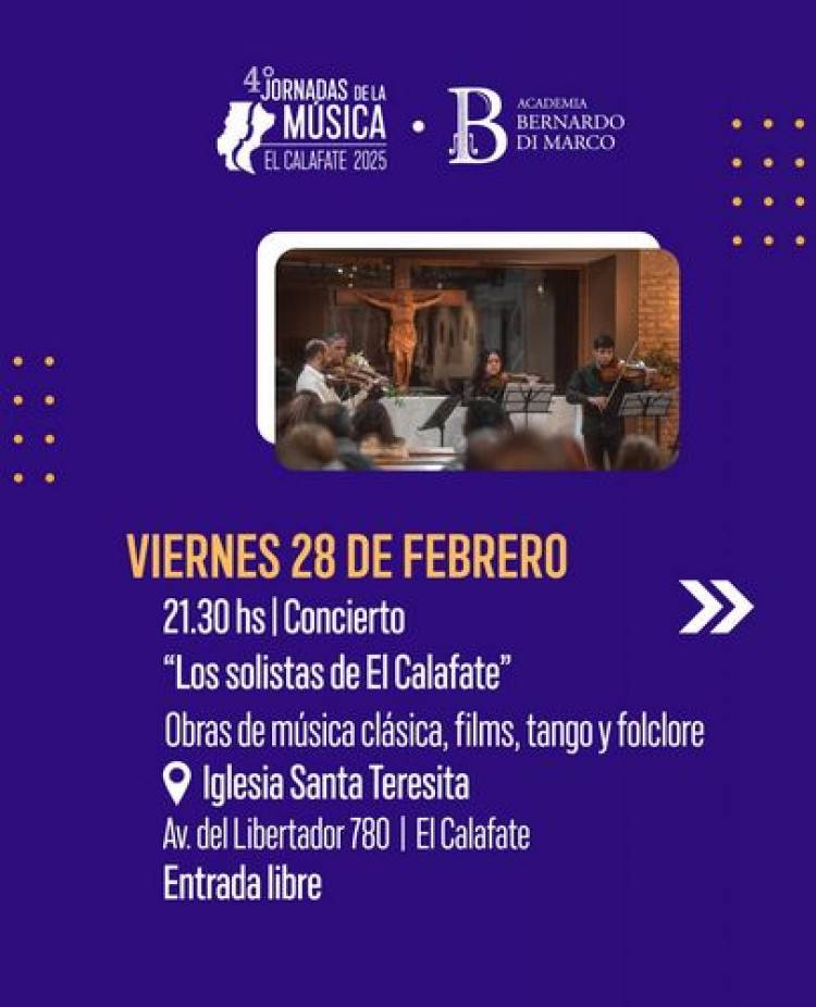 4° Jornadas de la Música en El Calafate: Un Encuentro Único de Conciertos y Clases