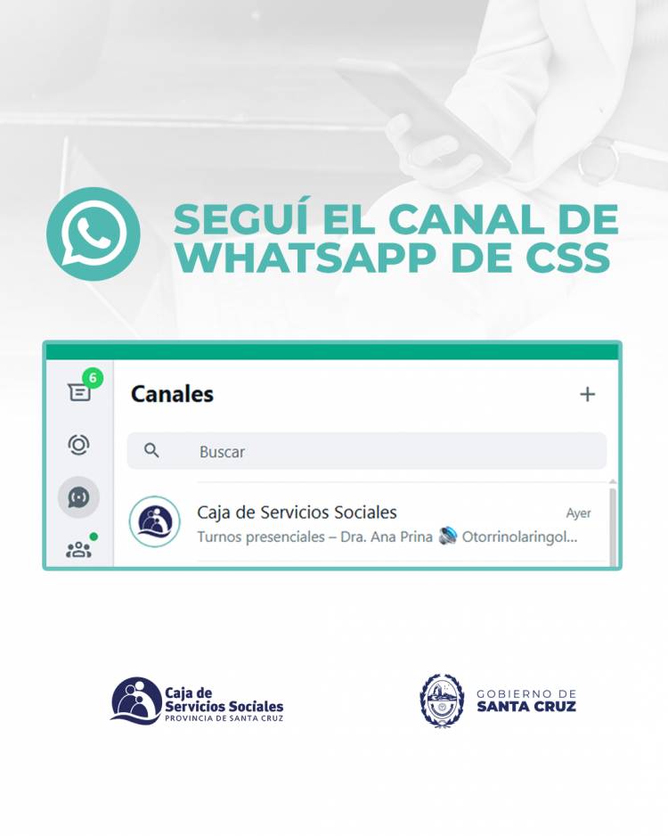 La CSS habilitó canal oficial de WhatsApp