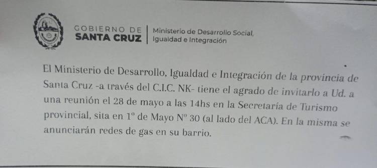 El gobierno provincial anunciará obras de gas